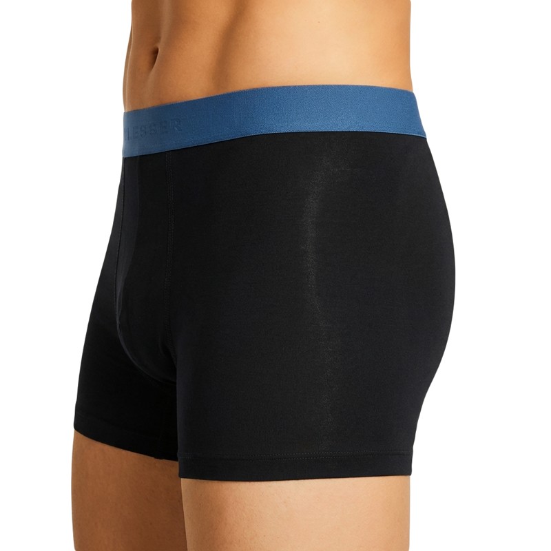 Schiesser_3-er Set_Shorts_Schwarz_mit_mehrfarbigen_Webbund