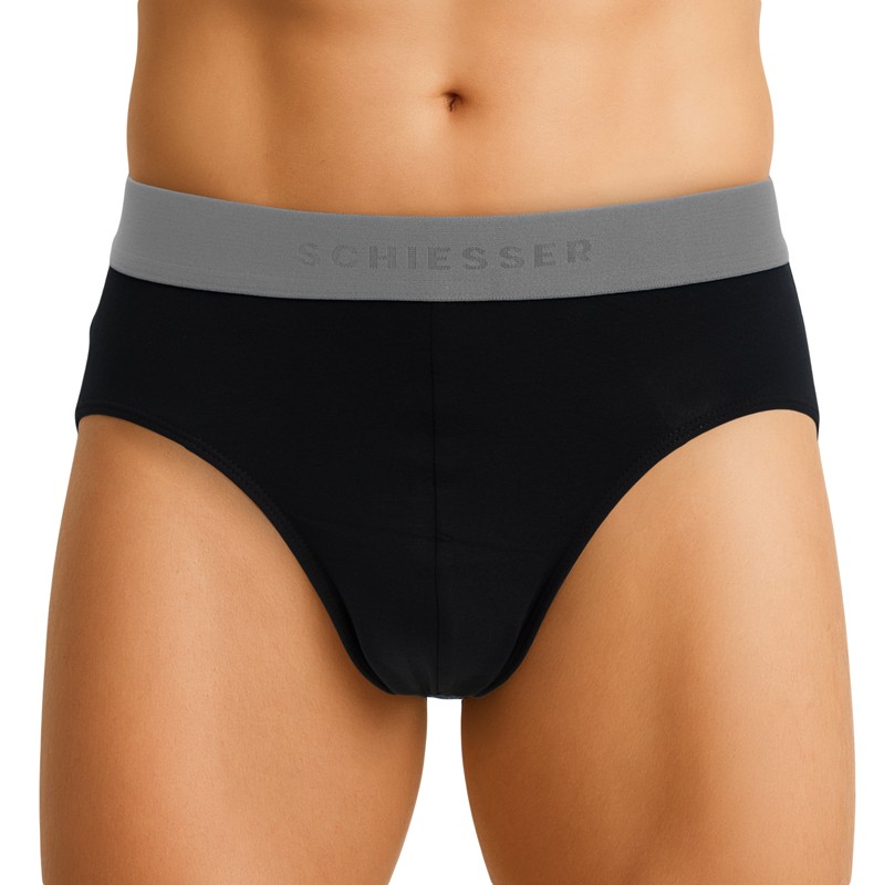 Boxerman_Schiesser_5-erSet_Slips_Schwarz_mit_verschiedenfarbigen_Webbund