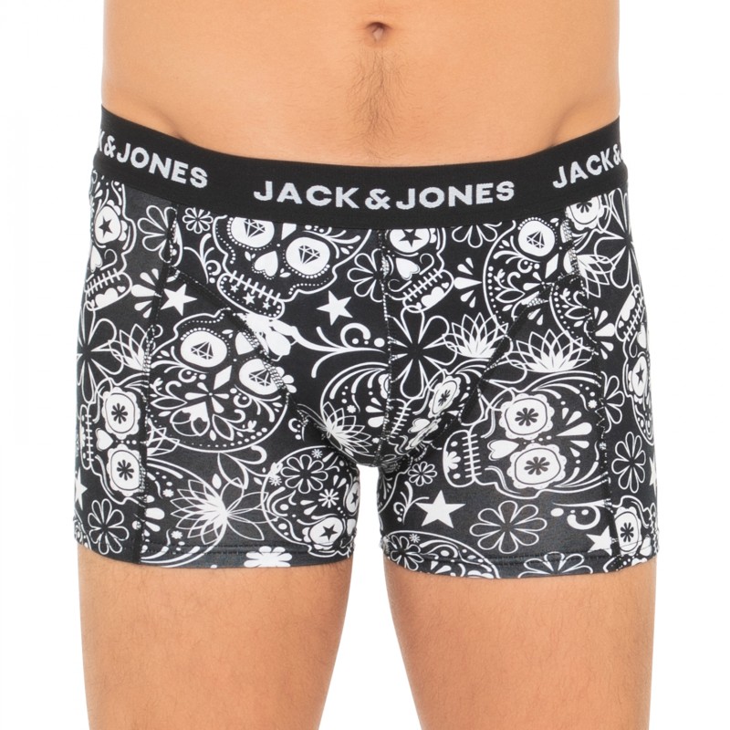 Jack & Jones_3-er Set_Trunks_Schwarz_mit Totenkopf