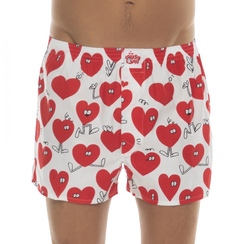LousyLivin_2-erSet_Boxershorts_Rot&Weiß_mitMotiv