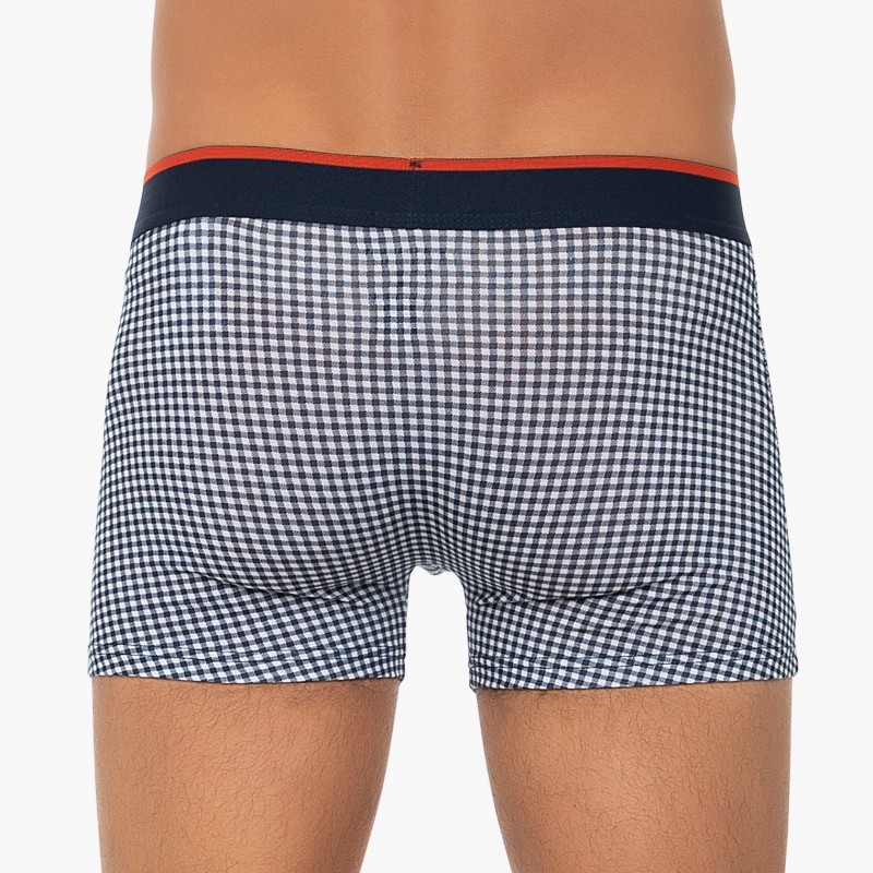 Boxerman_Herrenunterwäsche_Boxershorts_Seidensticker_3-er Set_Trunks_Blau & Kariert