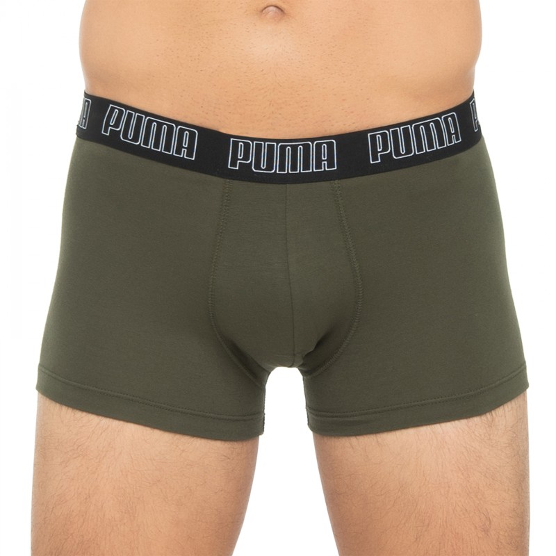 Boxerman_Herrenunterwäsche_Puma_2-er Set_Basic Trunks_Schwarz & Khaki