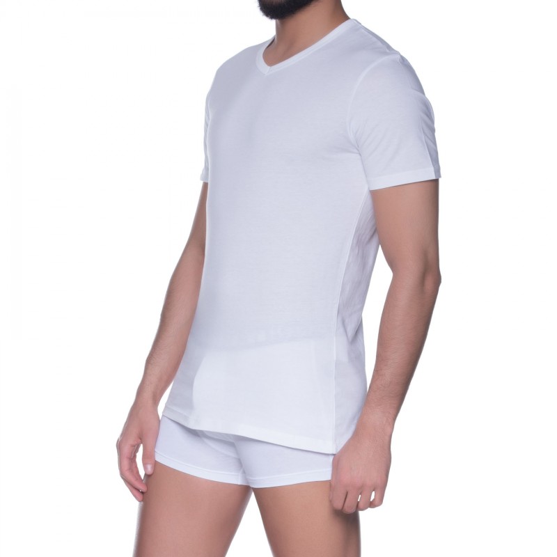 Jack & Jones_2-er Set_V-Neck_T-Shirts_Weiß