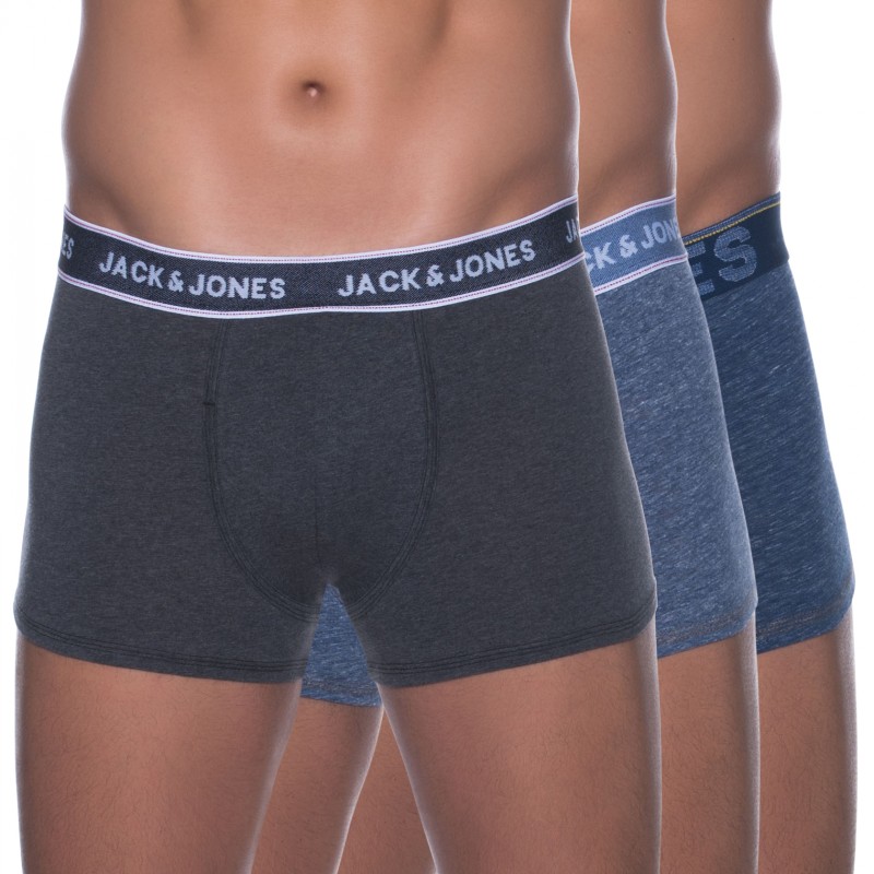 Jack&Jones_3-erSet_Trunks_Dunkelgrau&Blau_Meliert