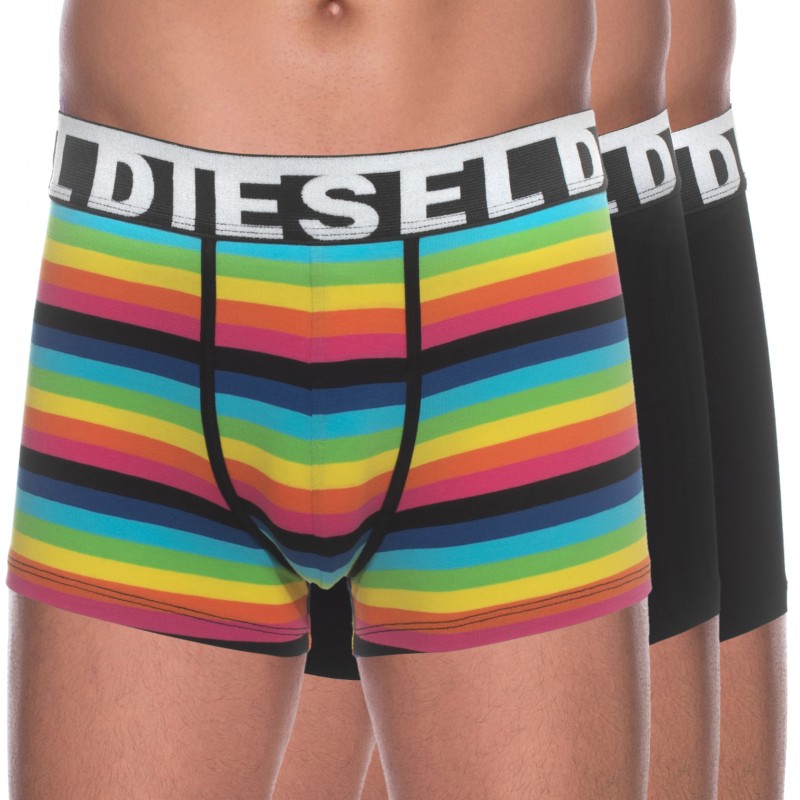 Boxerman_Boxershorts_Herrenunterwäsche_Diesel_3-er Set_Trunks_Bunt Schwarz