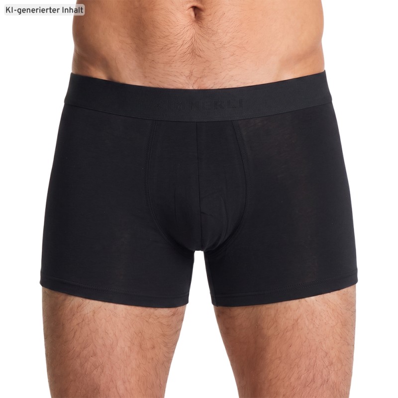 Schiesser_5-er Set_Shorts_Schwarz_mitMuster
