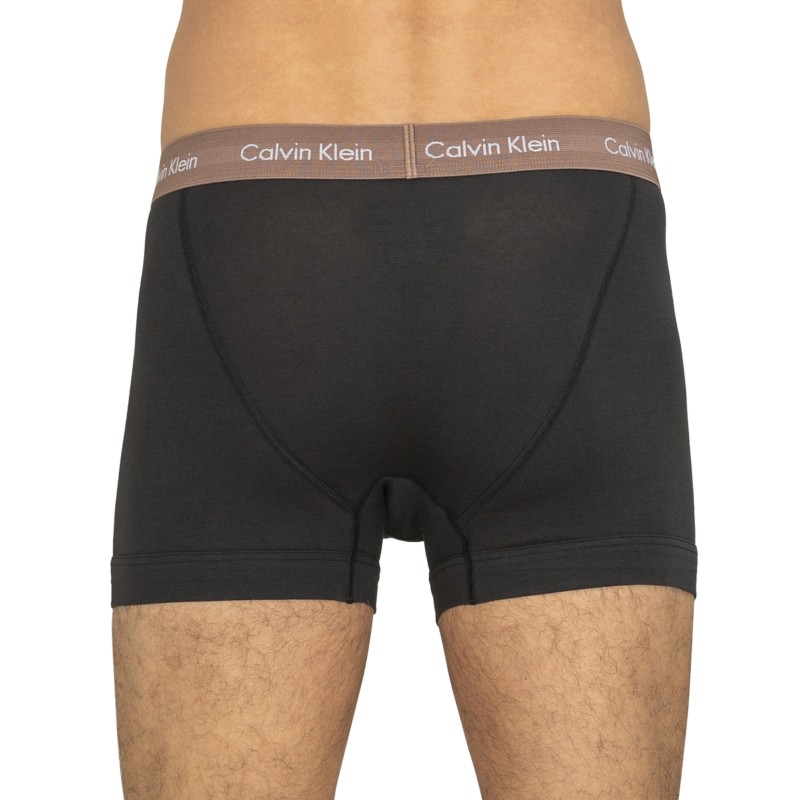 CalvinKlein_3-erSet_Trunks_Schwarz_verschiedenfarbigerWebbund
