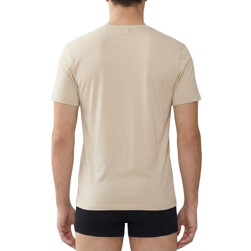 Boxerman_Herrenunterwäsche_Unterhemd_HANRO_T-Shirt_Beige
