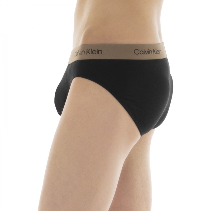 CalvinKlein_7-erSet_Slips_Schwarz_mitverschiedenfarbigemWebbund