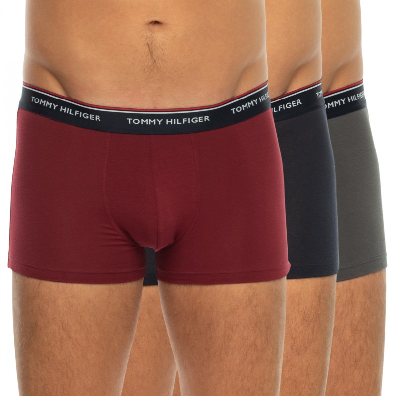 TommyHilfiger_3-erSet_Trunks_Blau,Grau&Bordeaux