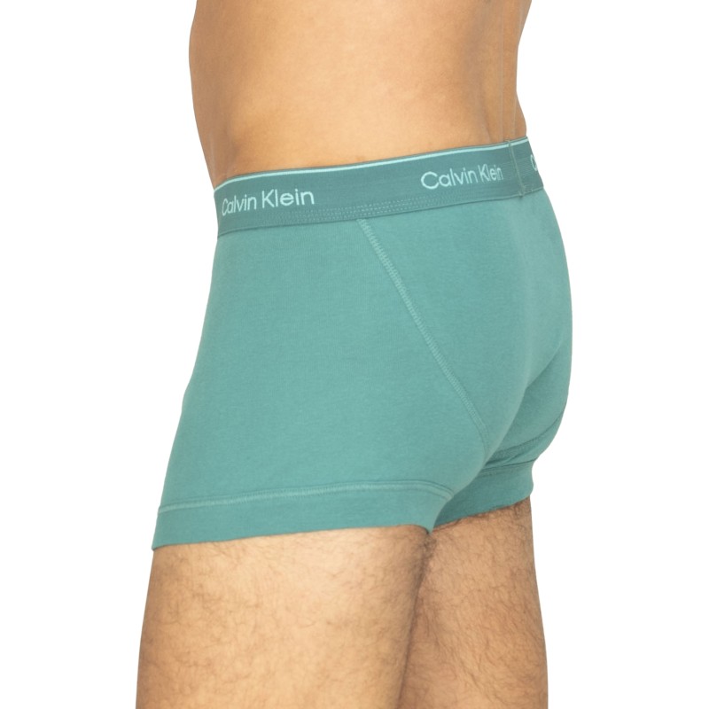 Calvin Klein 3-er Set Trunks Blau, Grün & Grau