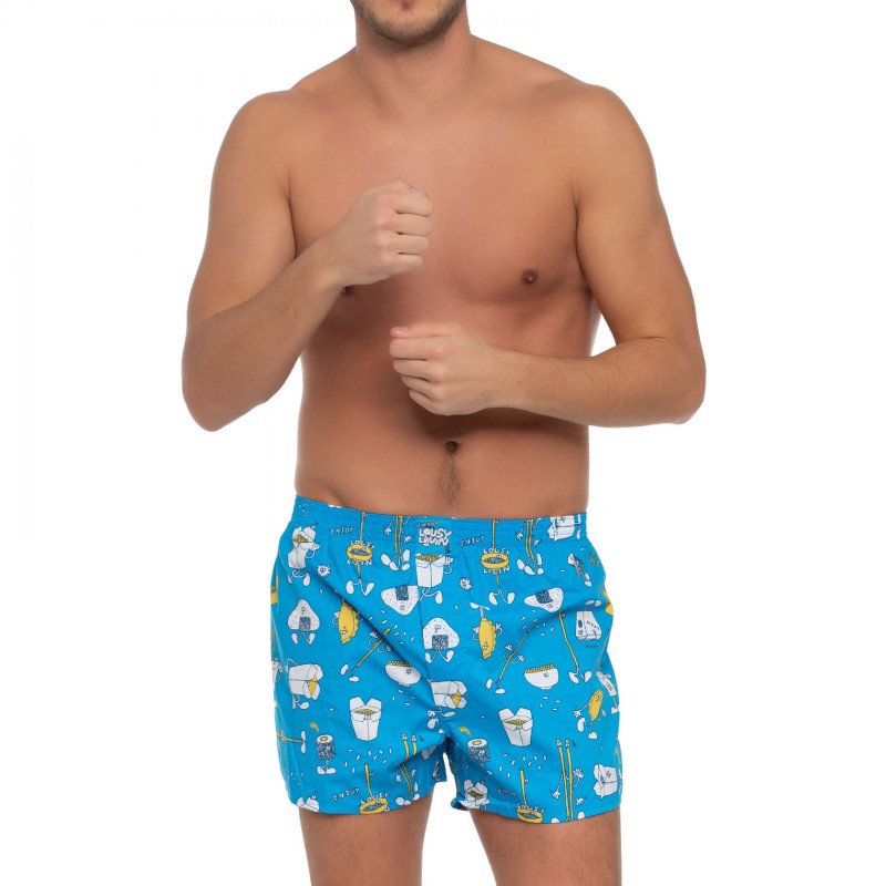 Boxerman_Herrenunterwäsche_Lousy Livin_2 Set_Boxershorts_Blau Lila_Motiv