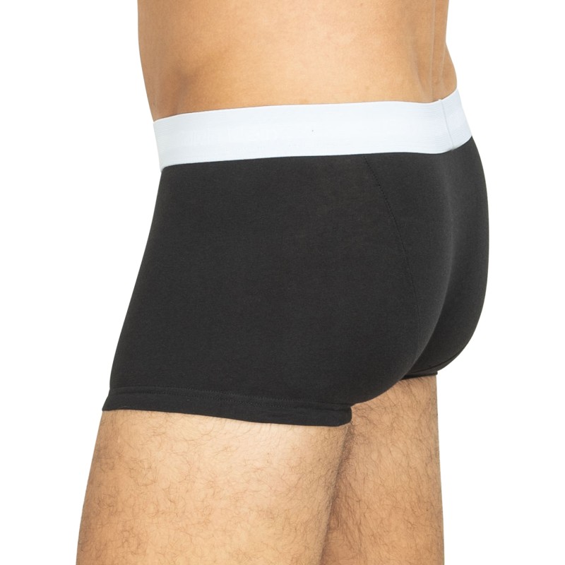Calvin Klein 3-er Set Low Rise Trunks in Schwarz mit verschiedenfarbigem Webbund