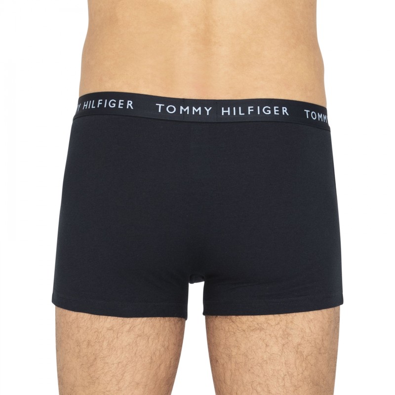 Tommy Hilfiger 3-er Set Trunks Blau mit verschiedenfarbigem Webbund