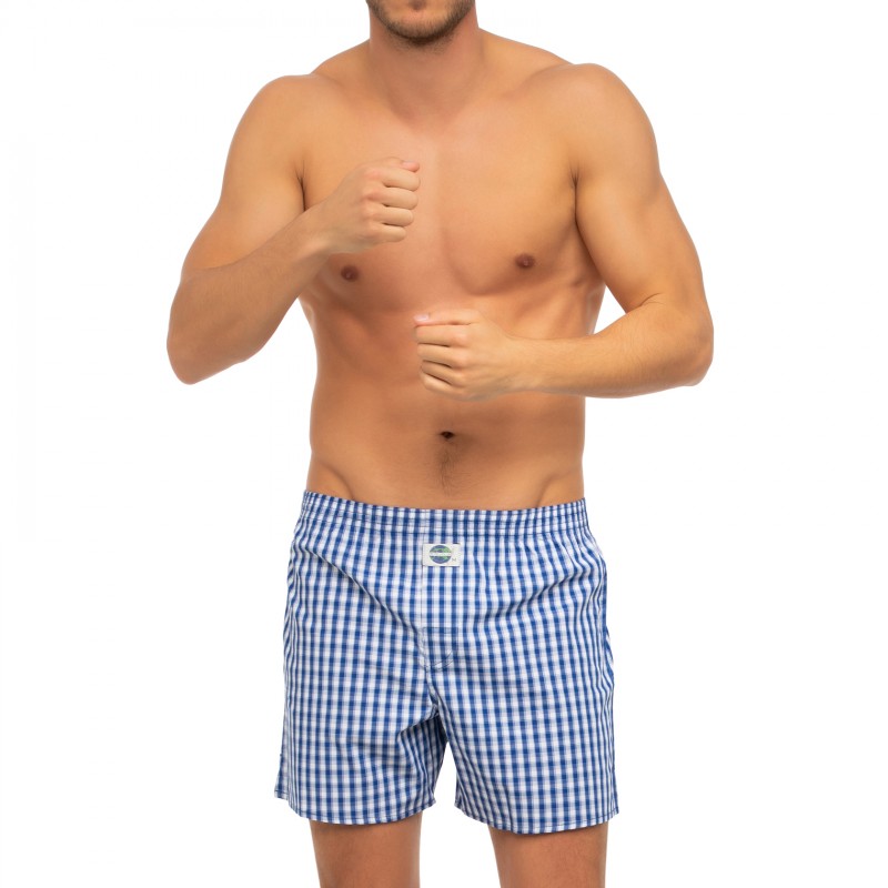 Boxerman_Herrenunterwäsche_D.E.A.L International_Boxershorts_Blau_kariert