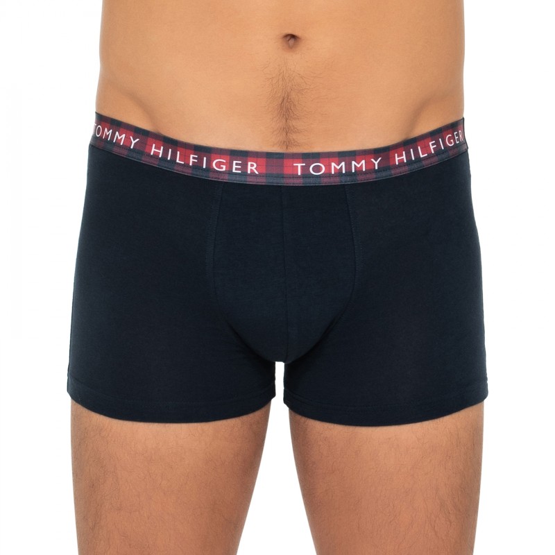 TommyHilfiger_3-erSet_Trunks_Schwarz_mitkariertemWebbund