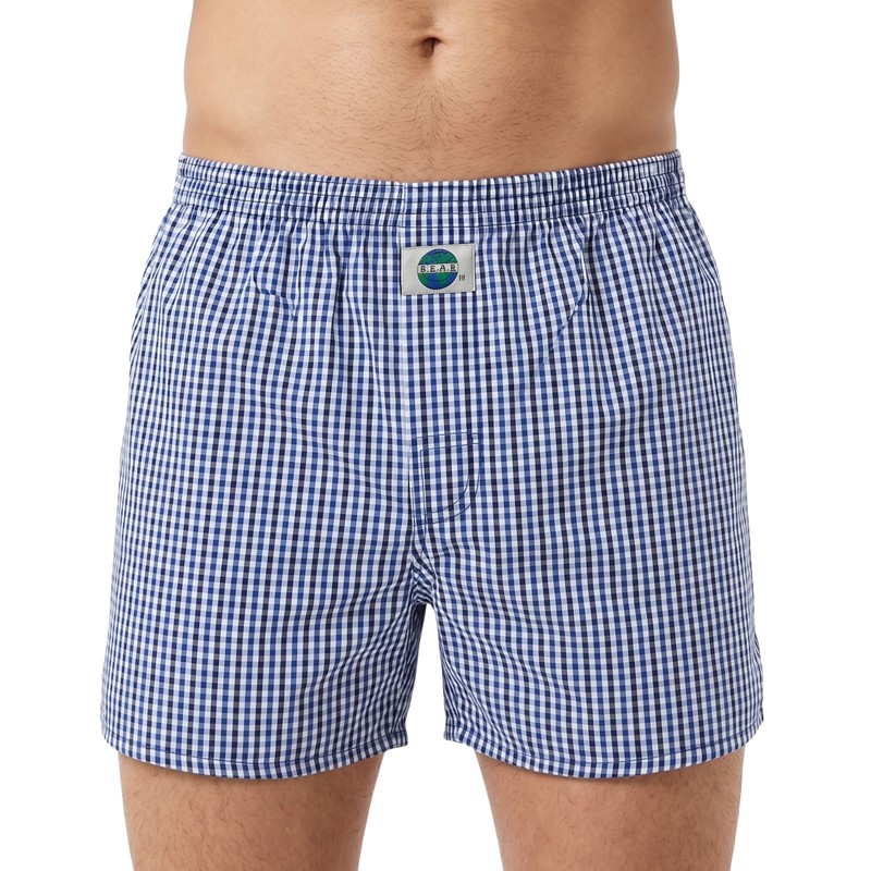 D.E.A.L. International 5-er Set Boxershorts kariert Blautöne