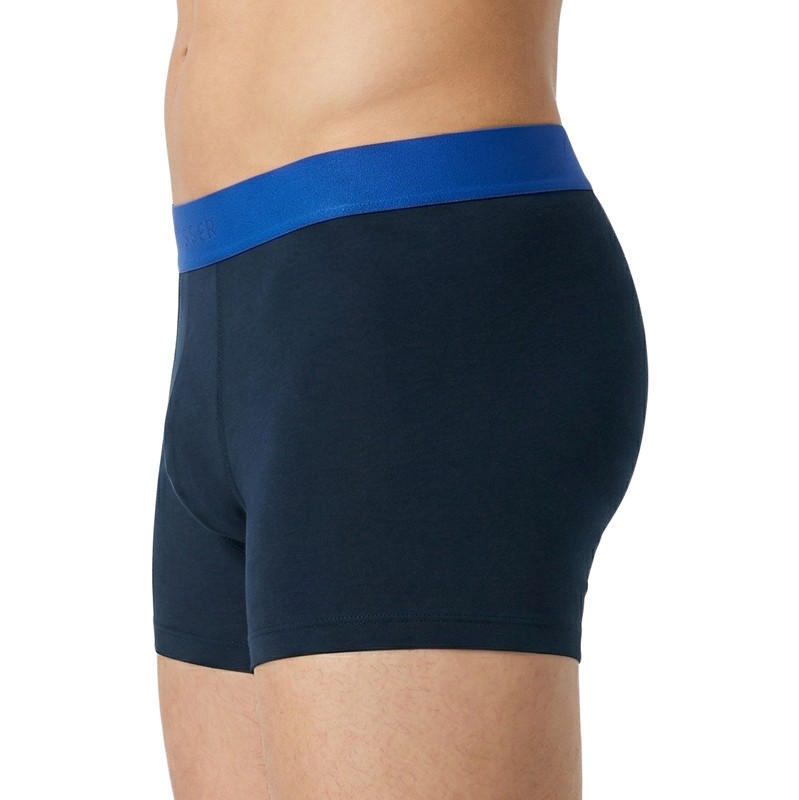 Schiesser_3-er Set_Shorts_Schwarz_mit_mehrfarbigen_Webbund