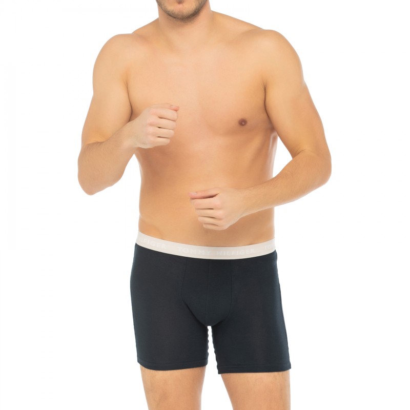 TommyHilfiger_3-erSet_Trunks_Schwarz_mitverschiedenfarbigemWebbund