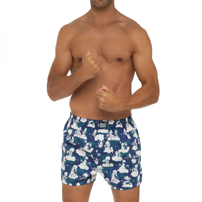 Boxerman_Herrenunterwäsche_Lousy Livin_Boxershorts_Blau_gemustert