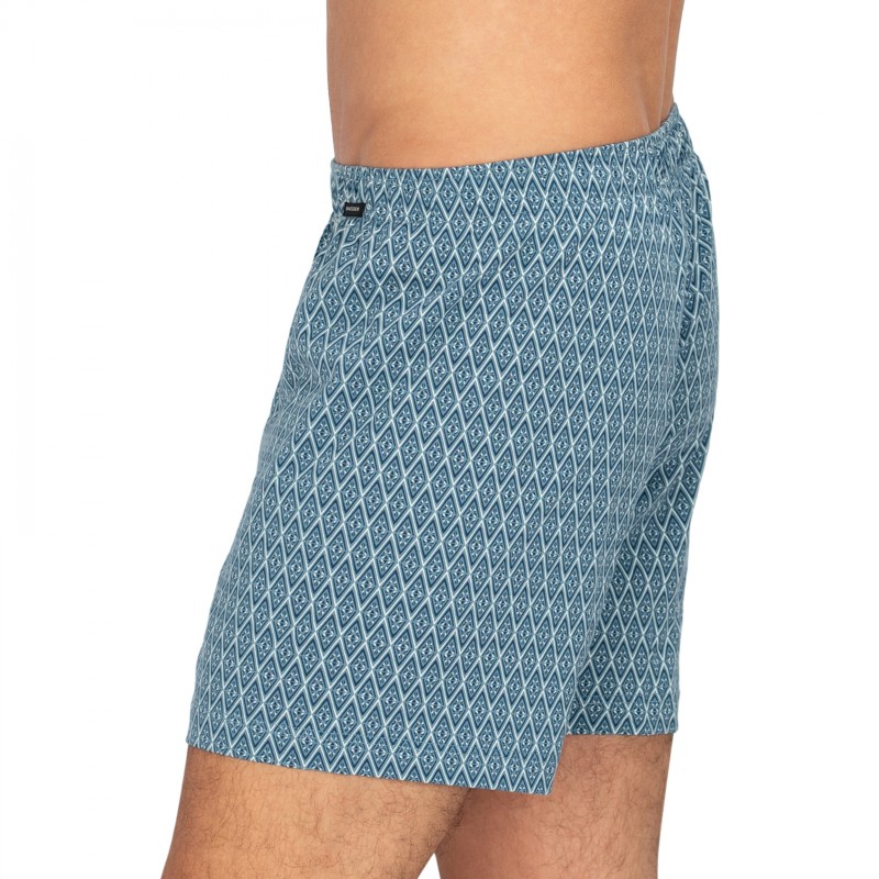 Schiesser_2-erSet_Boxershorts_Dunkelblau&Blau_gemustert