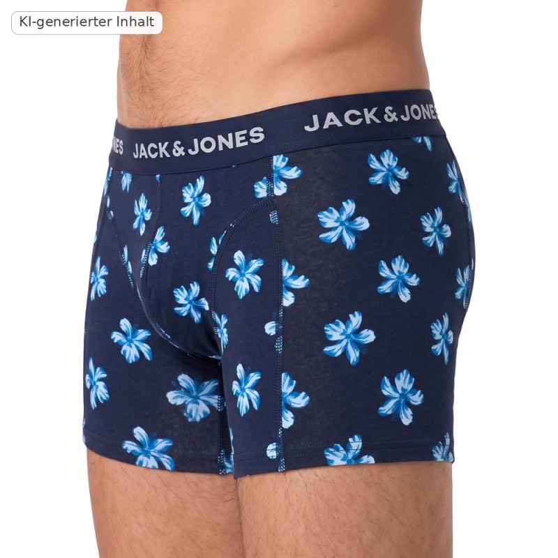 Jack & Jones 3-er Set Trunks Dunkelblau verschiedene Muster