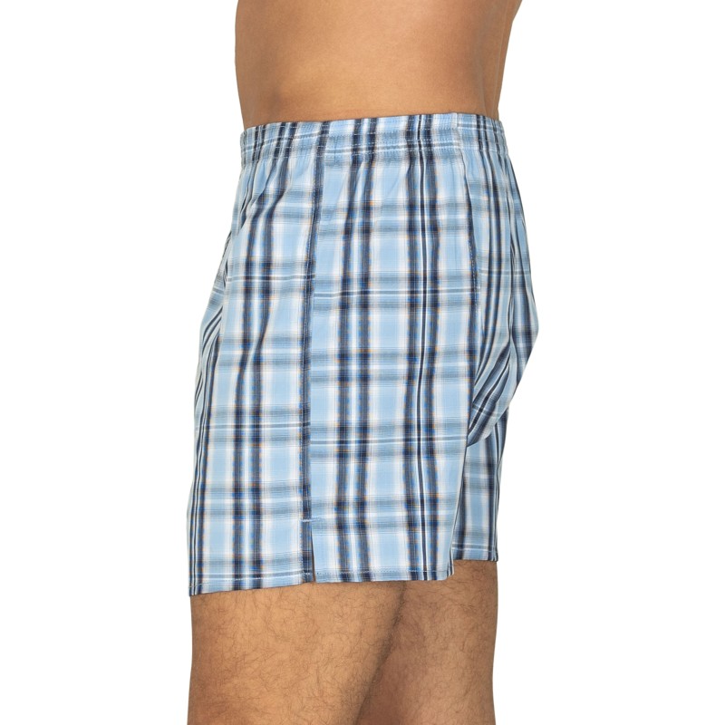 D.E.A.L International Boxershorts Hellblau & Weiß kariert