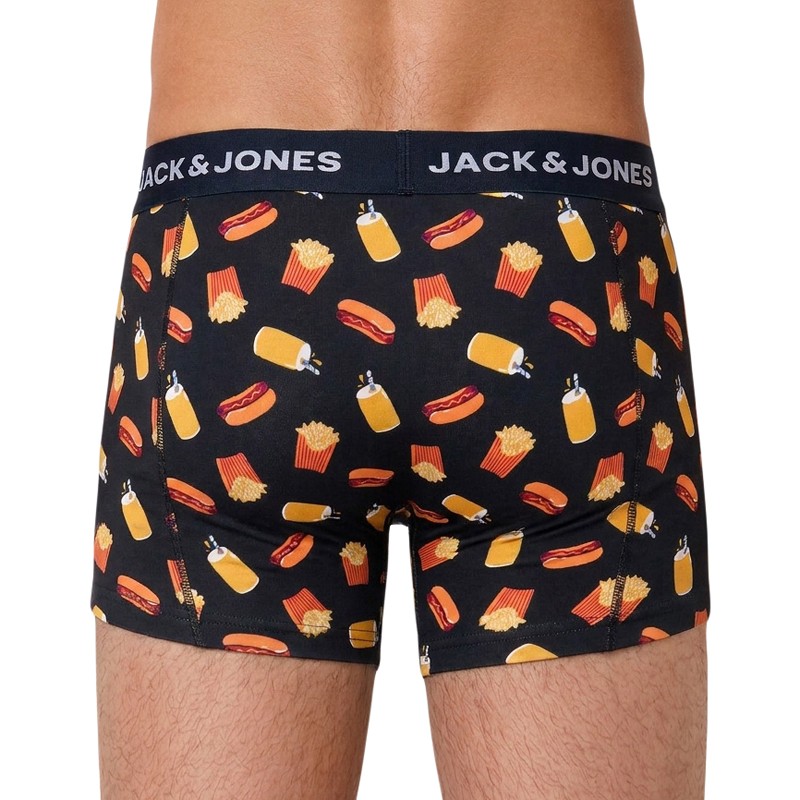 Jack & Jones 3-er Set Trunks Schwarz verschiedene Muster