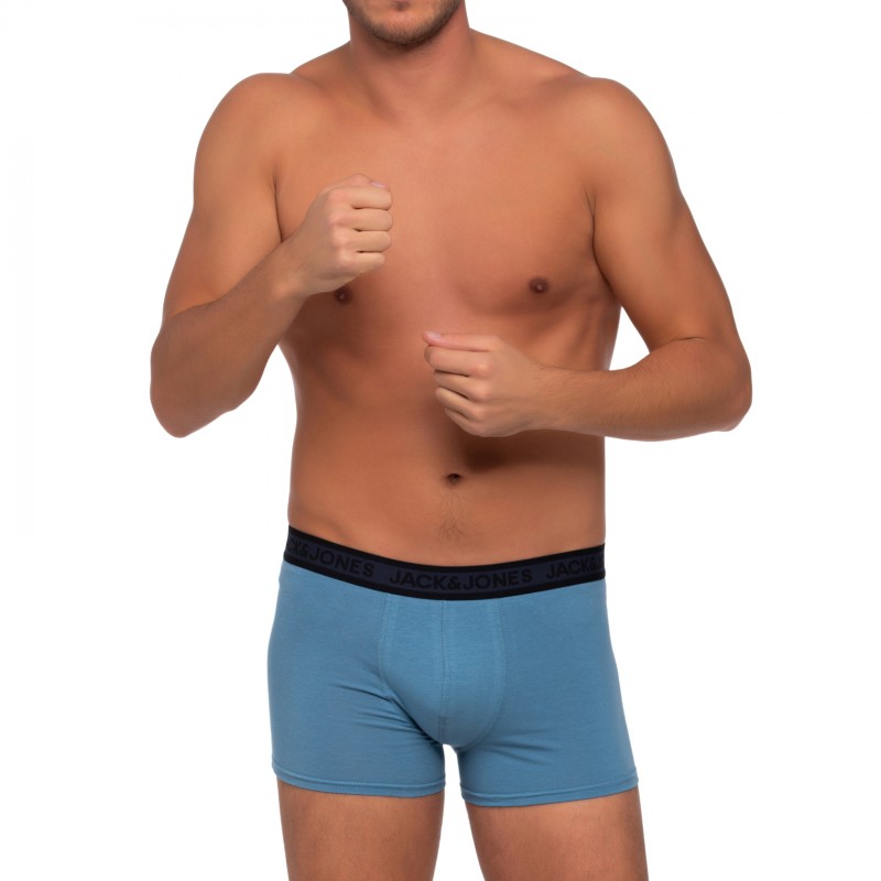 Boxerman_Herrenunterwäsche_Boxershorts_Jack & Jones_Set_Trunks_Schwarz, Blau & Motiv