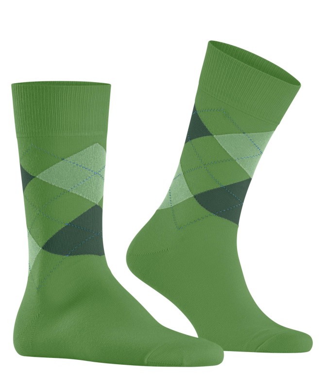 Burlington_Socken_Hellgrün_mitArgyle-Muster