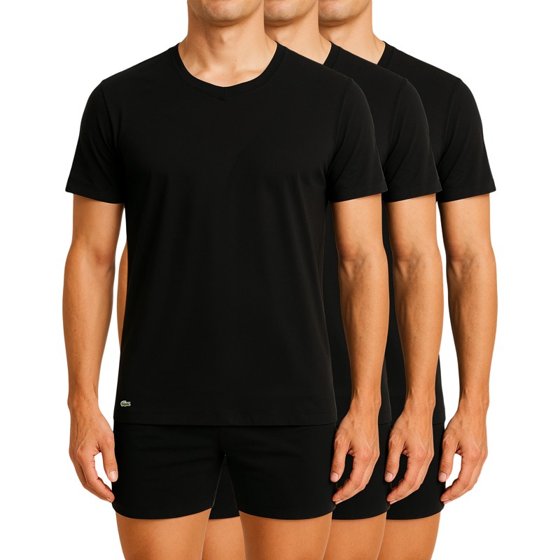 Lacoste 3-er Set T-Shirts Schwarz günstig online kaufen