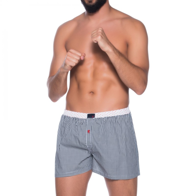 Unabux Boxershorts Schwarz & Weiß kariert