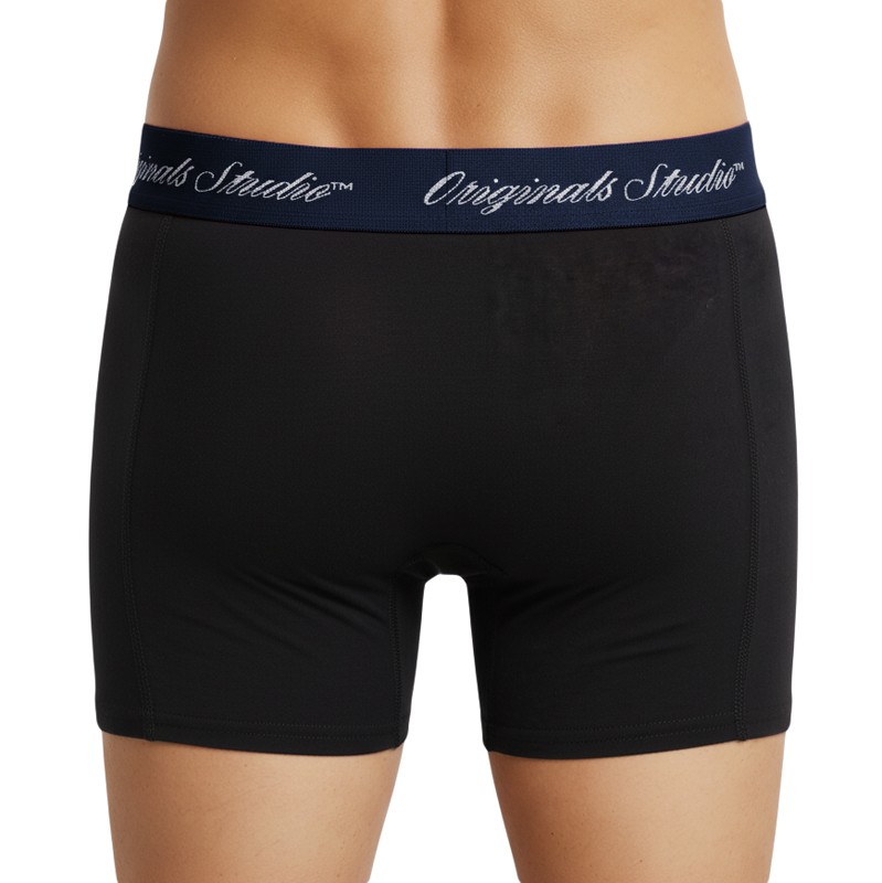 Jack & Jones 3-er Set Trunks Schwarz Dunkelblau Rot