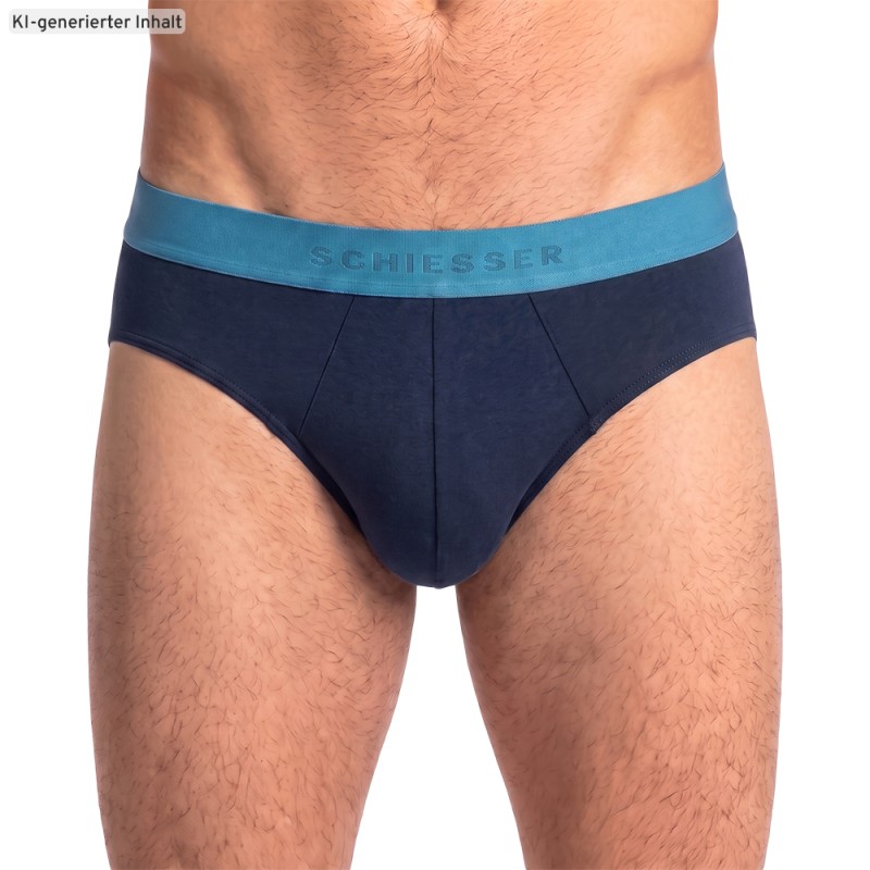 Boxerman_Schiesser_5-erSet_Slips_Dunkelblau_mit_verschiedenfarbigen_Webbund