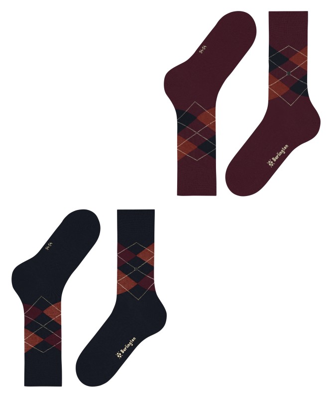 Burlington_2erSet_Socke_Schwarz_&_Rot