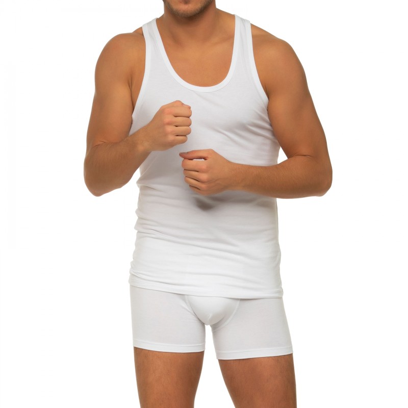 Boxerman_Herrenunterwäsche_Seidensticker_2-er Set_Unterhemd_Weiß