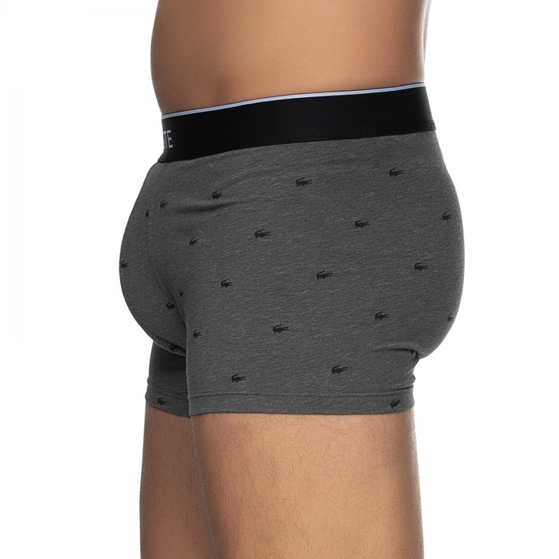 Boxerman_Herrenunterwäsche_Boxershorts_Lacoste_3-er Set_Trunks_Grau & Schwarz