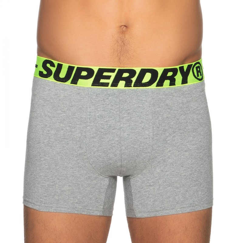 Boxerman_Herrenunterwäsche_Boxershorts_Superdry_2-er Set_Trunks_Grau