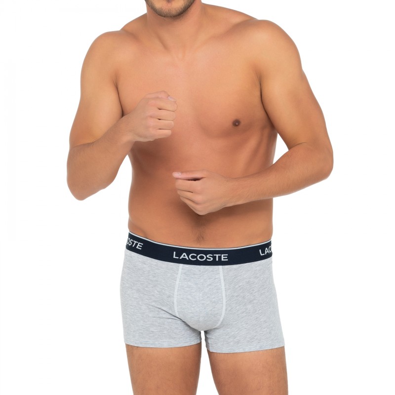 Lacoste_3-er Set_Trunks_Blau & Grau
