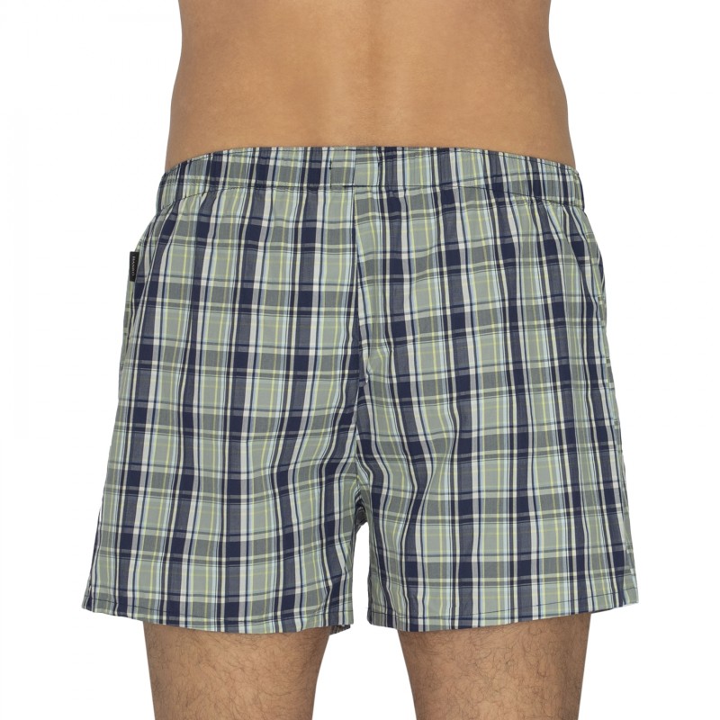 Hanro_Boxershorts_Grau,Blau&Gelb_kariert
