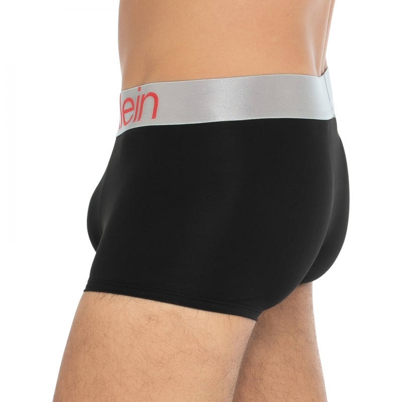 CalvinKlein_3-erSet_Trunks_Schwarz_mitsilbernenWebbund