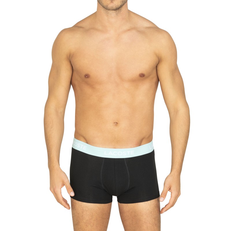 Lacoste 5-er Set Trunks Schwarz mit verschiedenfarbigem Webbund