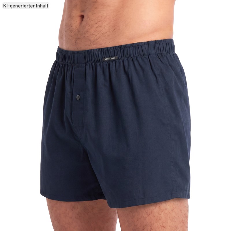 Schiesser_Boxershorts_Hellblau_Grün_kariert_Dunkelblau