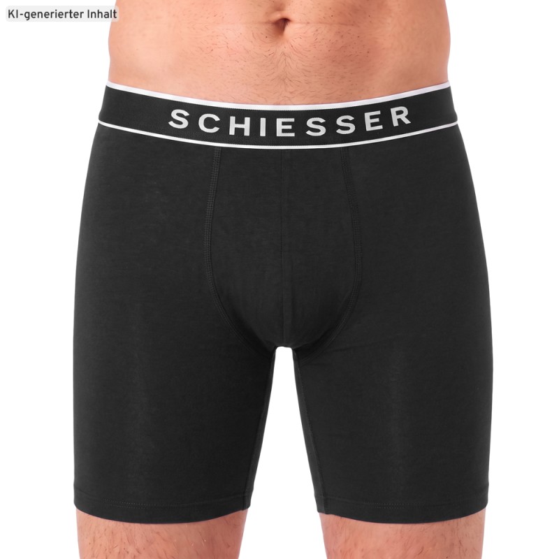 Schiesser_3-er Set_Trunks_Schwarz