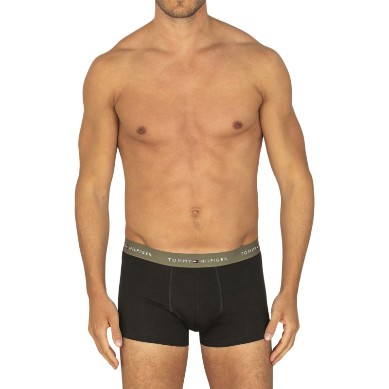 TommyHilfiger_3-erSet_Trunks_Schwarz_mitverschiedenfabigemWebbund