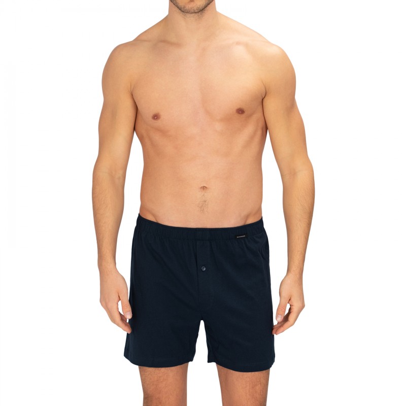 Schiesser_2-erSet_Boxershorts_Dunkelblau&Blau_gemustert