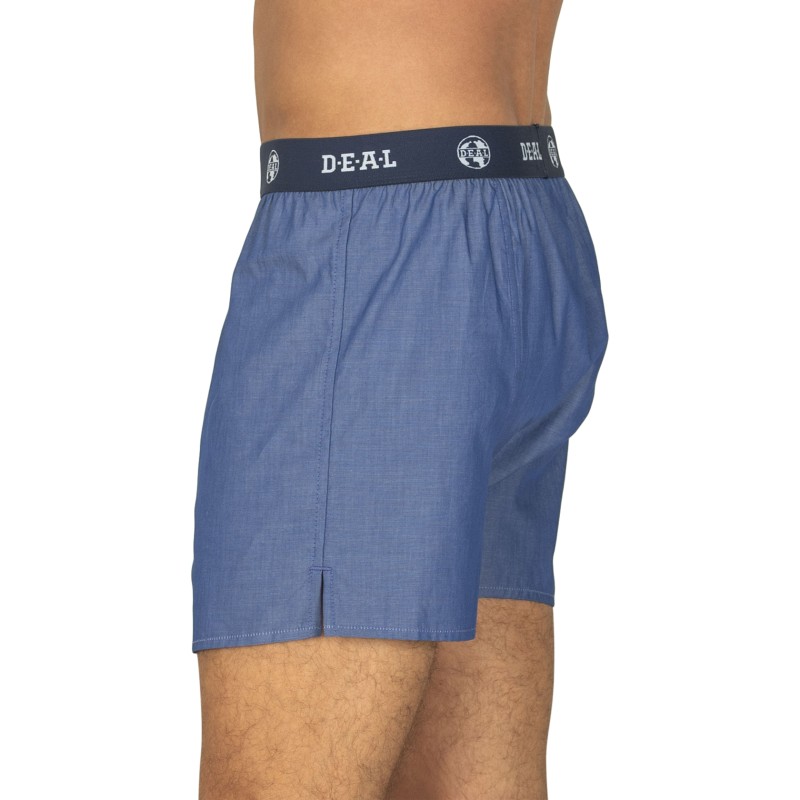 D.E.A.L International Boxershorts Blau mit Logo Bund