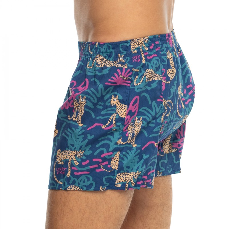 LousyLivin_2-erSet_Boxershorts_Blau&Beige_mitMotiv