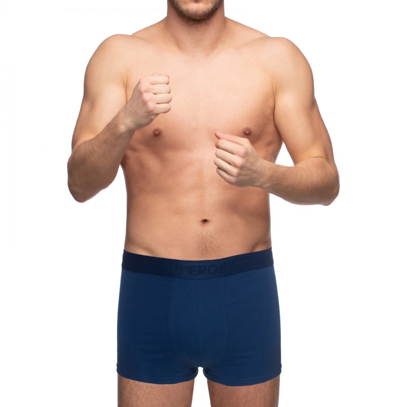 Boxerman_Herrenunterwäsche_Boxershorts_Superdry_2-er Set_Trunks_Blau Rosa
