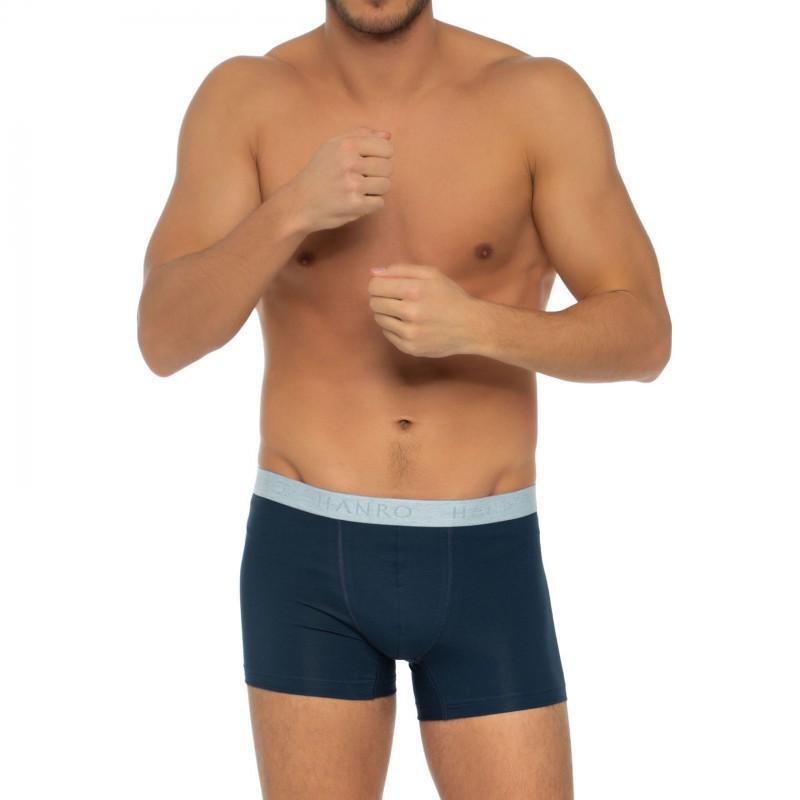 Boxerman_Herrenunterwäsche_Retroshorts_Boxershorts_Hanro_2-er Set_Trunks_Grau